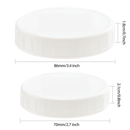 10-100 Wide Mouth Lids For Mason Jar Plastic Leak Proof Bottle Storage Cap Cover