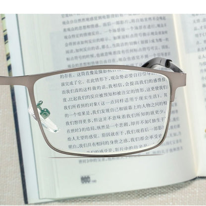 Metal PC Frame Glasses Grey Anti Eyestrain Reading Glasses  Readers