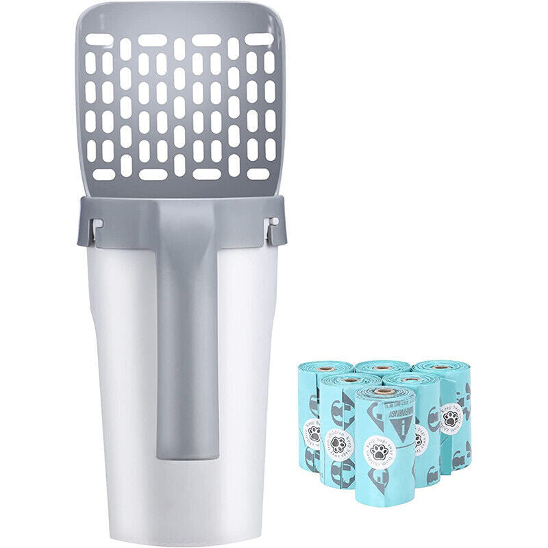Cat Litter Scoop Integrated Detachable Shovel Holder Poop Pet Sifter Cleaning AU