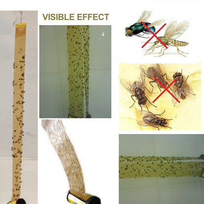 120 Rolls Sticky Fly Trap Paper Insect Bug Catcher Strip Flies Sticker