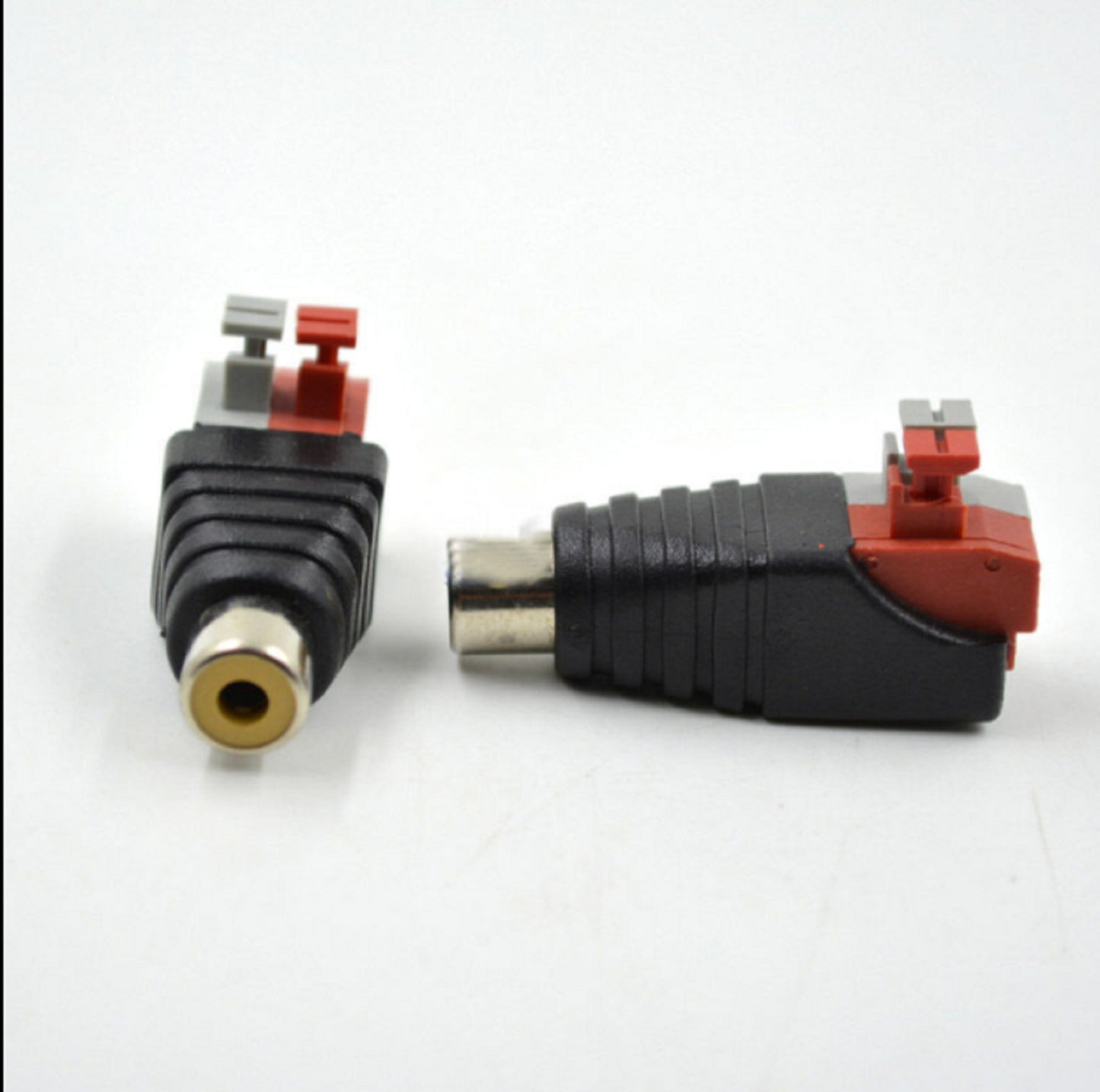 Speaker Wire Cable to Audio FEMALE RCA Connector Adapter  Jack Plug