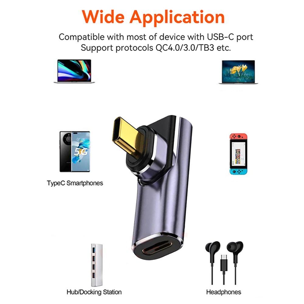 Tablet OTG Adapter Data Transfer 140W 40Gbps Magnetic Type-C Converter USB 4.0