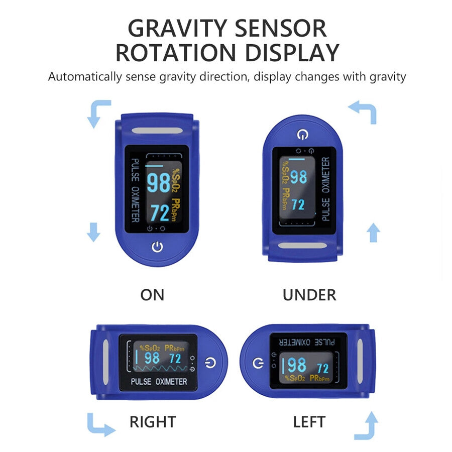 Professional Finger Pulse Oximeter Blood Oxygen Saturation Monitor Heart Rate AU