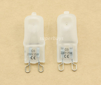 2pcs 25W G9 Frosted Warm White Halogen Dimmable Bi-Pin Light Globe 220-240V 2khr