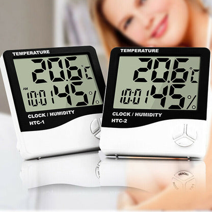 LCD Digital Temperature Humidity Meter Indoor Outdoor Thermometer Hygrometer
