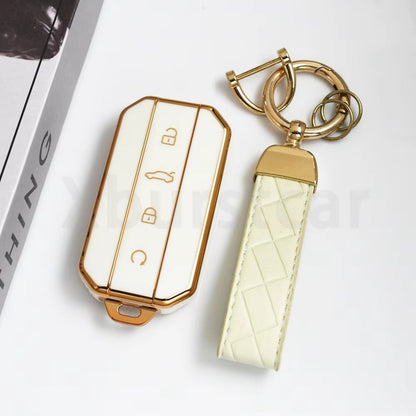 TPU Car Key Case Cover for Chery Jaecoo 5 J5 Smart Key Shell Keychain Set