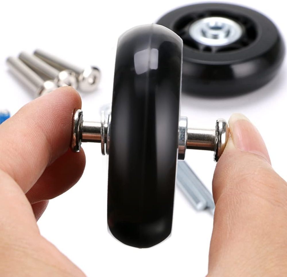 2/4PCS 60-80mm Luggage Suitcase Wheels Axles Repair Kit Replacement Low Noise AU