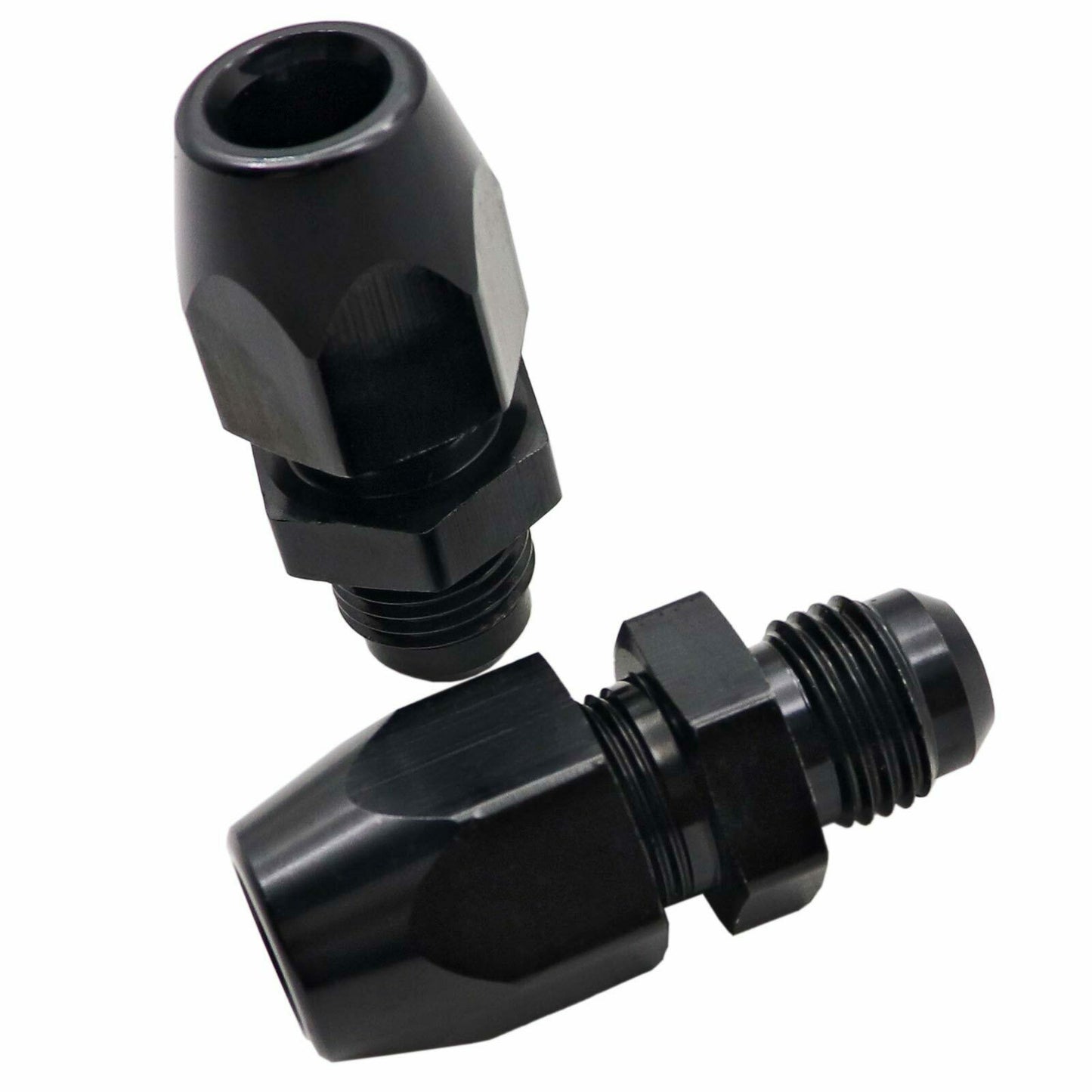 2X 6AN Male To 3/8" Tube Hardline Fuel Line Adapter Fitting Tubing compression