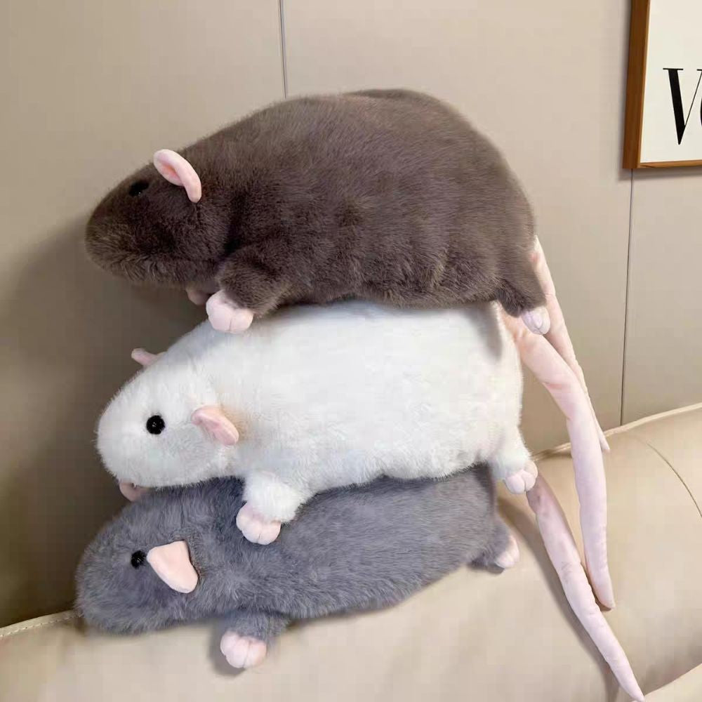 Soft Plush Fancy Rat Doll Simulation Mouse Plushie Doll Stuffed Animal Toy AU