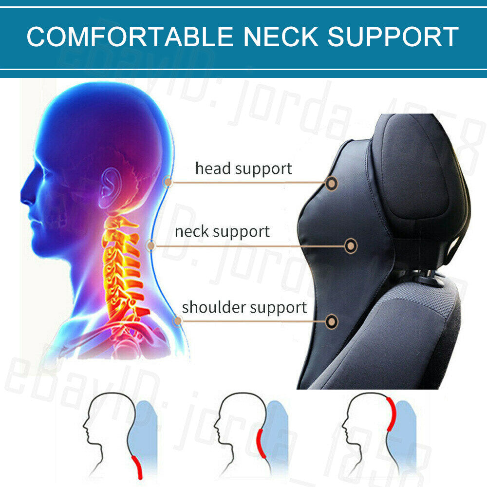 Car Seat Headrest Pad Memory Foam Pillow Head Neck Rest Support Cushion Mat AU