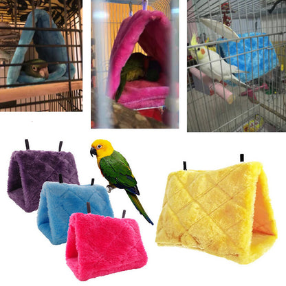 Warm Hammock Hanging Cage Bed for Parrot Budgie Parakeet Bird Hut Tent hammock