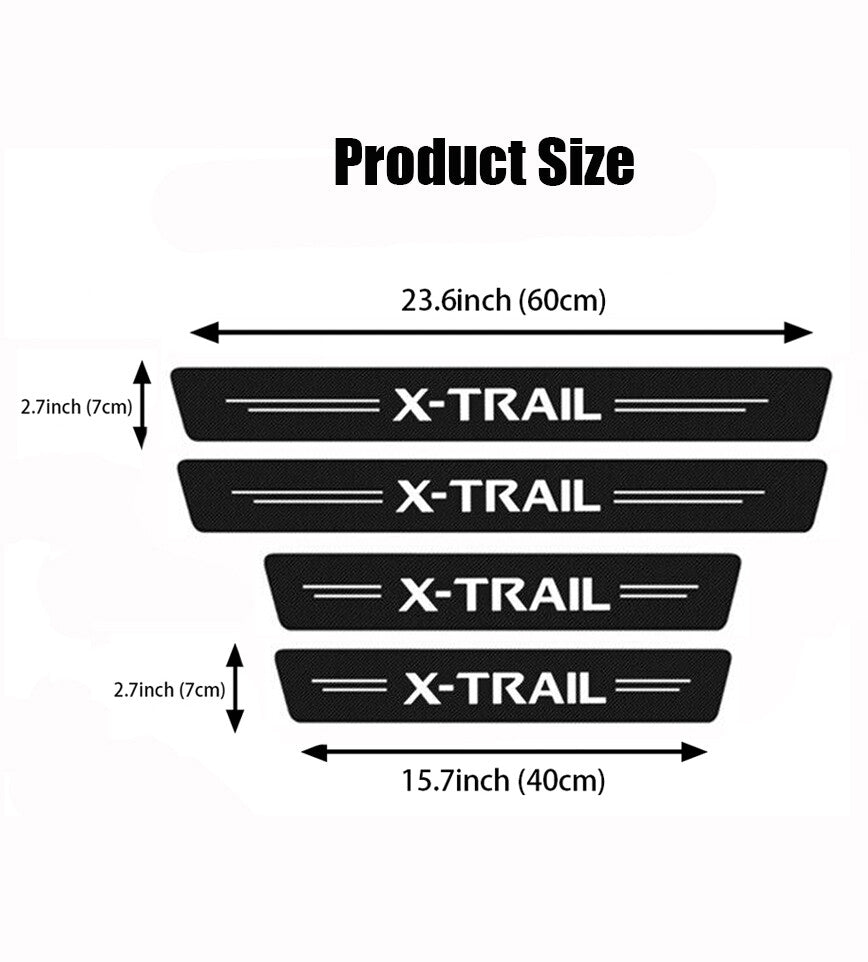 4pcs Compatible with Nissan X-TRAIL Accessories Car Door Sill Protector Guard Step Stickers