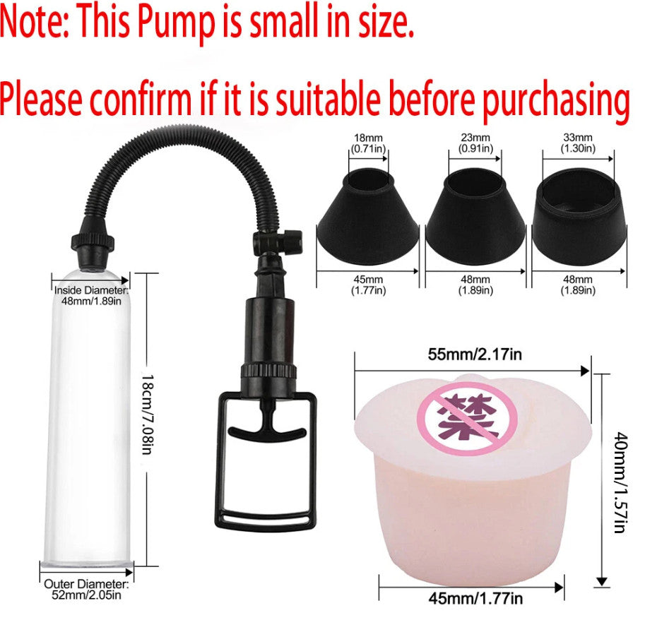Penis Pump Sleeve Enlarger Stretcher Cylinder Enlargement Vacuum Cock Extender
