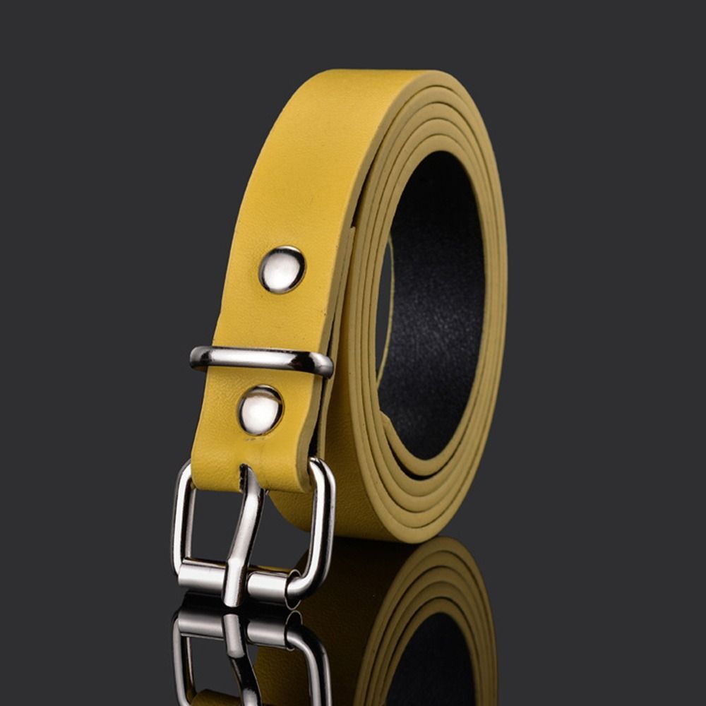 Children Leather Belt Trouser Dress Belts Thin Waist Strap Pin Buckle Waistband