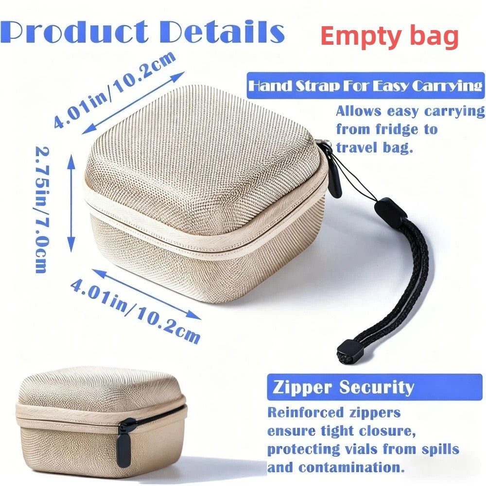 9 Slots Insulin Peptide Fridge Carrying Case Vial Holder Storage Protector Bag
