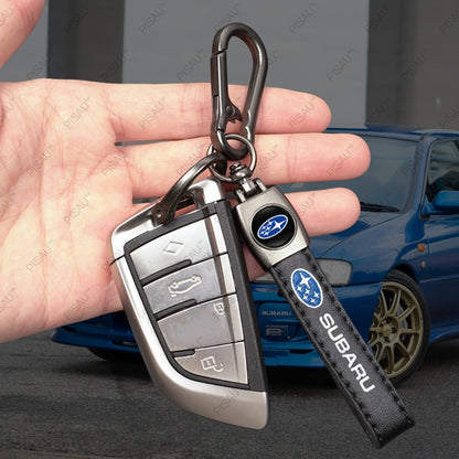 Subaru Leather Strap Keyring Keychain Metal Car Key Chain Ring Gift Forester AU