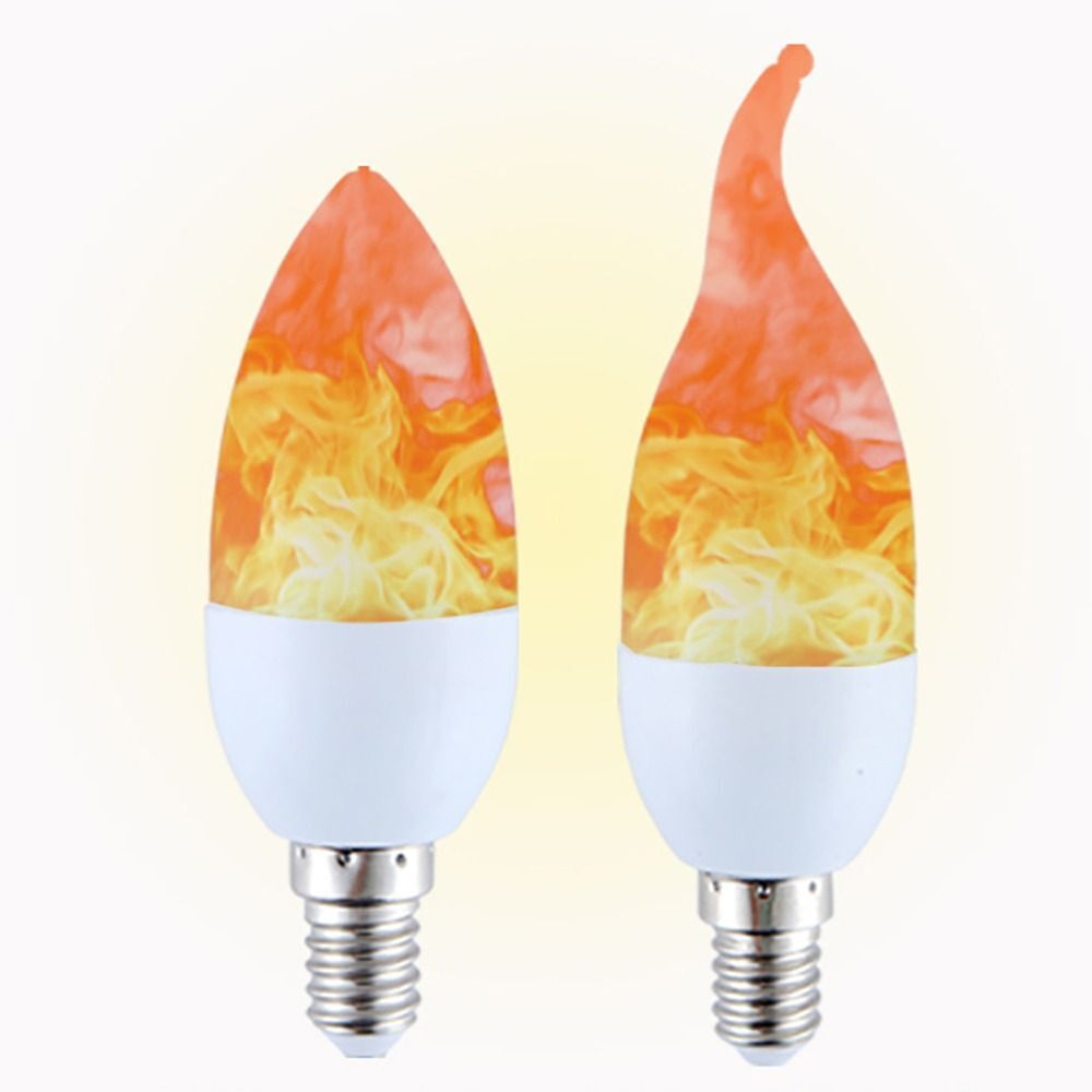 E14 E27 Candle Fire Light Bulb  Halloween Christmas Decoration