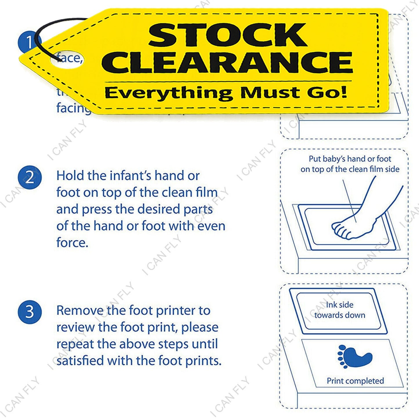 Newborn Footprint Handprint Safe Inkless Gift Foot Hand Print Wipe Kit Gifts DF