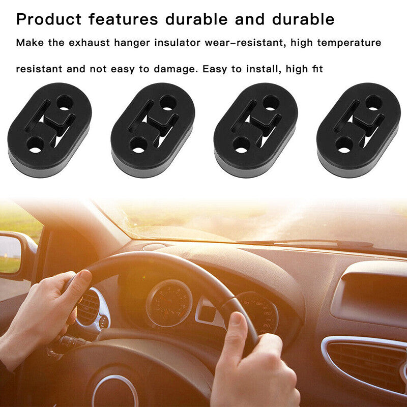 4x Universal Exhaust Mount Repair Hanger Bracket Heavy Duty Rubber Replacement