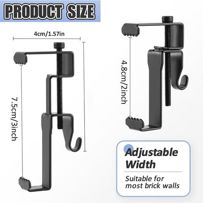 Stainless Steel Brick Wall Clips Adjustable Brick Hangers Brick Hooks Clamp