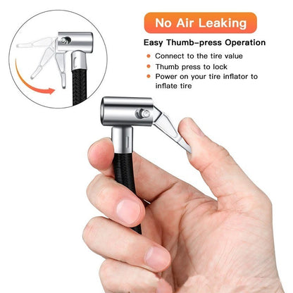 Car Air Tyre Tire Chuck Inflator Pump Hose Adapter Valve Connector Tools Clip AU