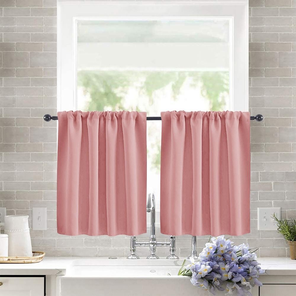 for Small Window Treatment Short Blackout Curtain