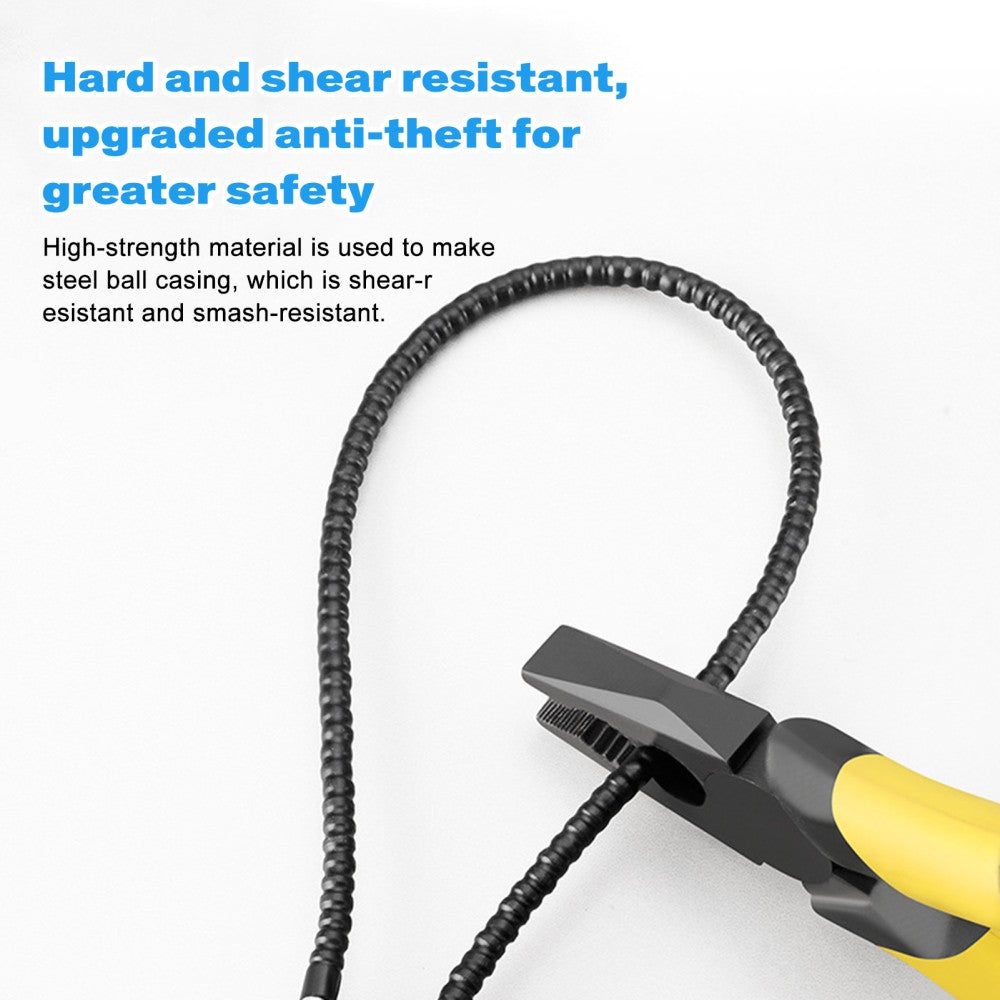Rust-proof Steel Wire Combination Padlock Cable Lock Equipped with Keys Durable