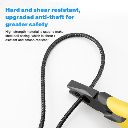 Rust-proof Steel Wire Combination Padlock Cable Lock Equipped with Keys Durable