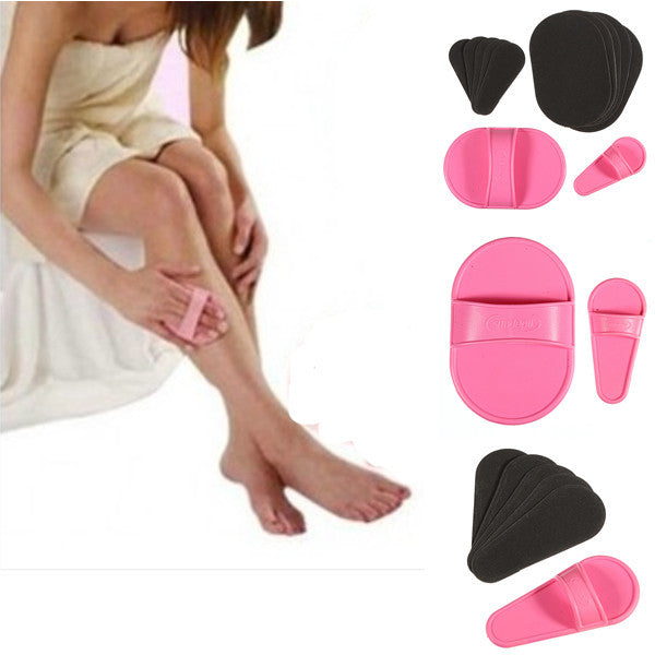 Hair Removal Set Smooth Legs Skin Face Upper Lip Arm Exfoliator Pads Remover