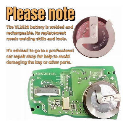 Remote Key Fob Rechargeable Battery Compatible with Panasonic VL2020 BMW E39 E46 E60 E90 E92