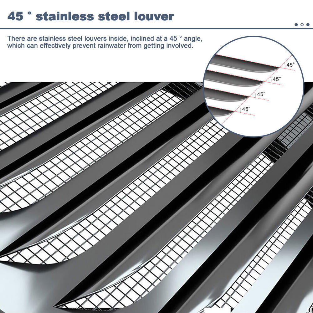 Ø 70-200mm Stainless Steel Ventilation Air Vent Grille Cover Metal Duct Circle-