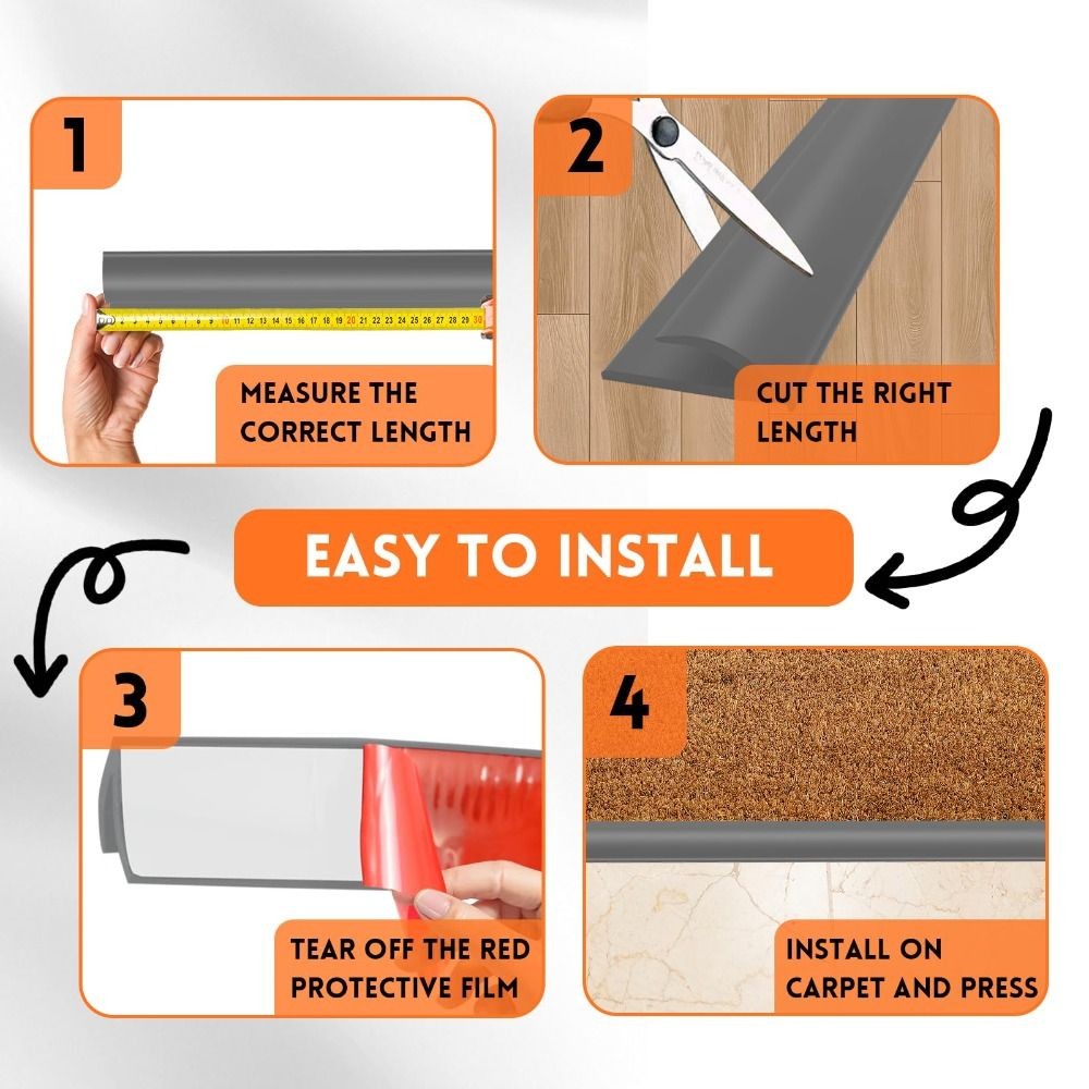 Cuttable Carpet Edge Trim Strip Self Adhesive Rug Edge Protector  Household