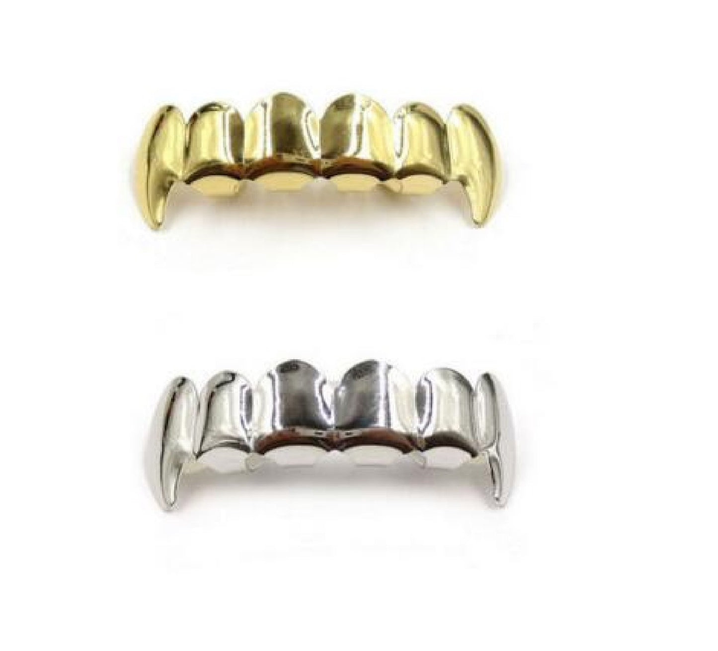18k Gold Plated Hip Hop Teeth Grillz Caps Top & Bottom Grill Set 3 Colors