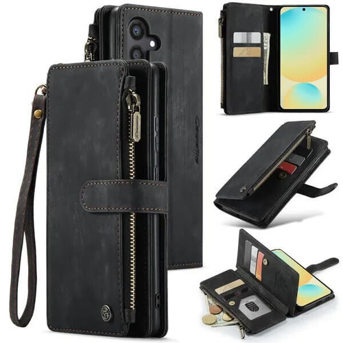Flip Leather Phone Case For Samsung Galaxy S25 Edge S24 S26 Ultra S23 FE S22 S21 S20 Plus Note20 A16 A56 A17 A37 A57 Wallet Etui