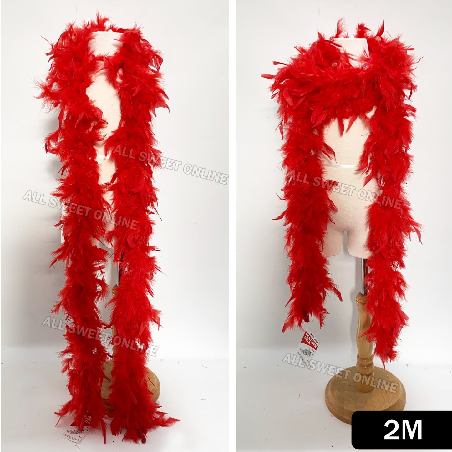 100% Genuine Feather Boa 2M Party Scarf Dress Up Costume Wedding Decor DIY Craft