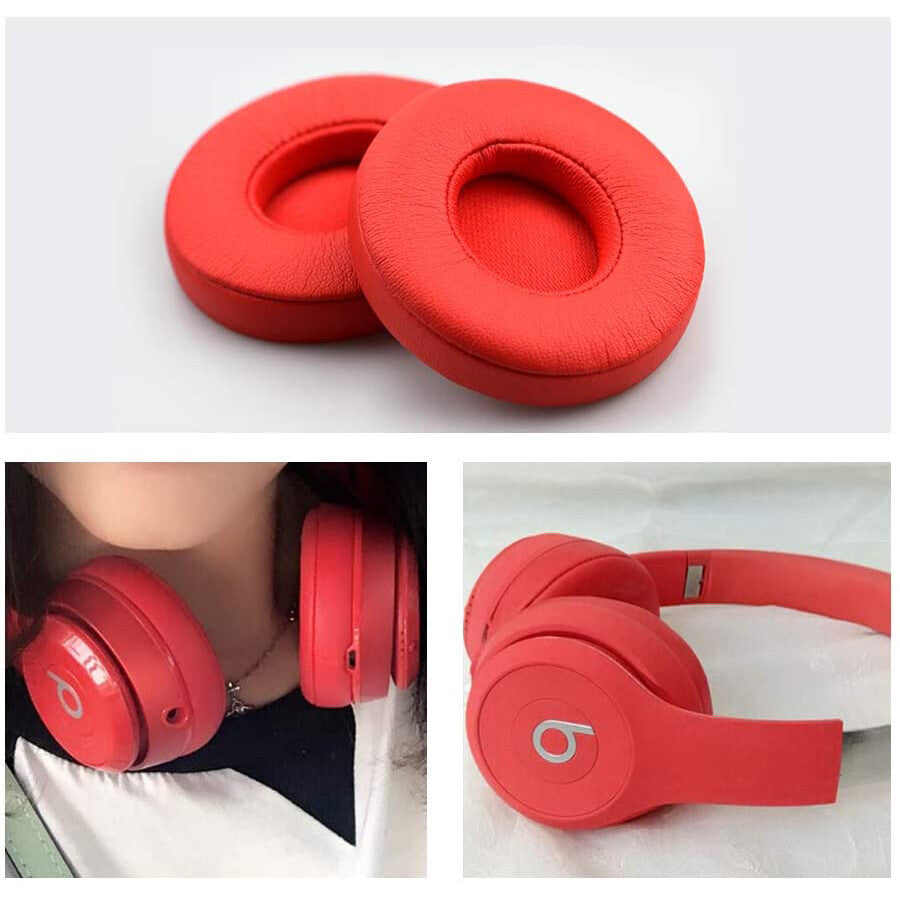 Replacement Ear Pads Compatible with Beats by Dr. Dre Solo 2 / 3 Wireless Headphone Earpads