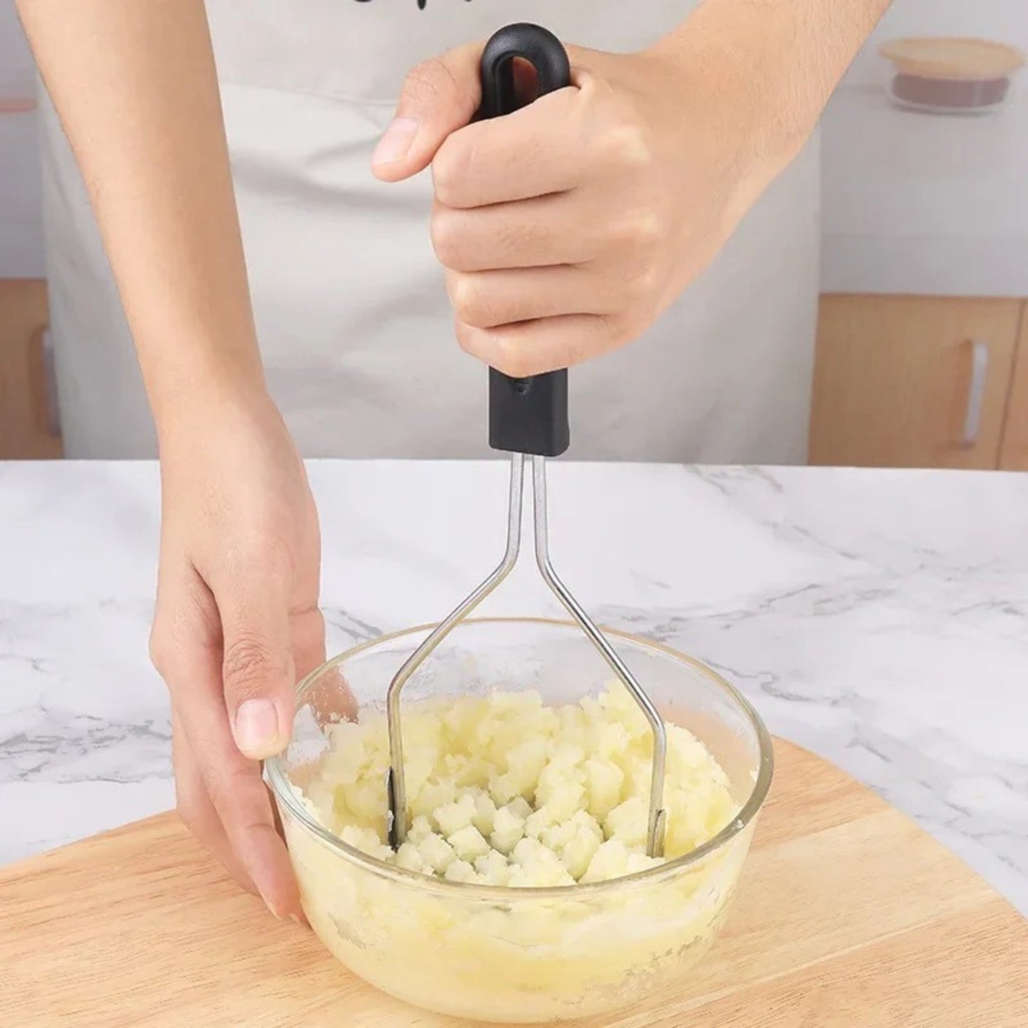 Kitchen Potato Masher Stainless Steel Vegetable Fruit Potatoe Press Crusher Tool