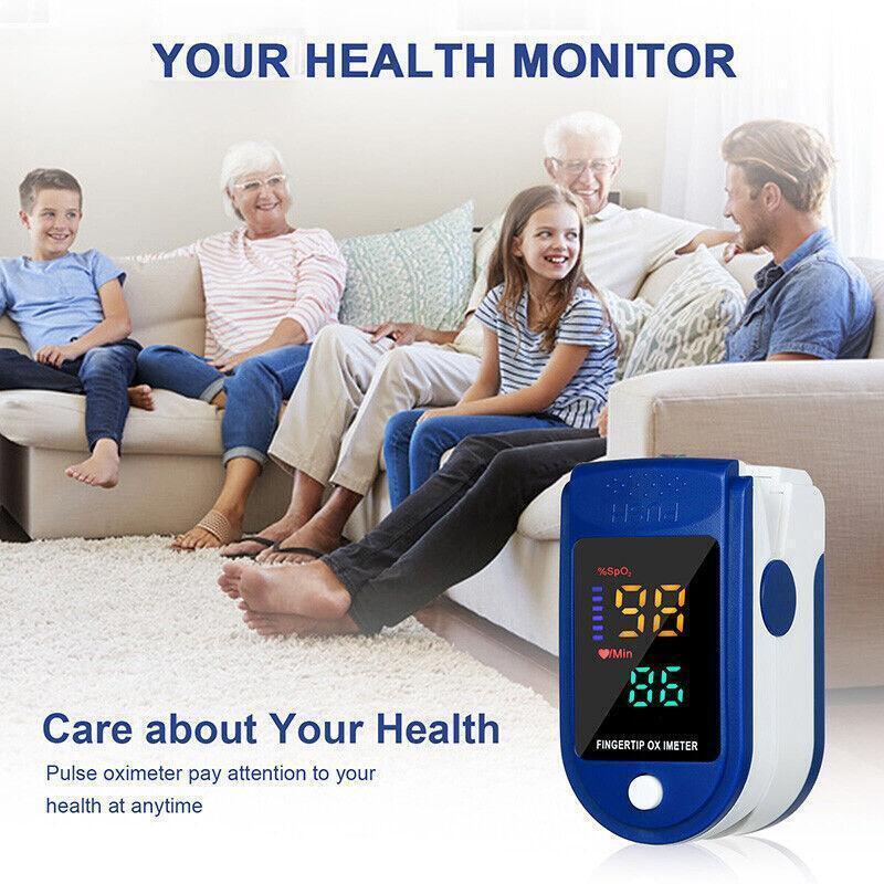Professional Finger Pulse Oximeter Blood Oxygen Saturation Monitor Heart Rate AU