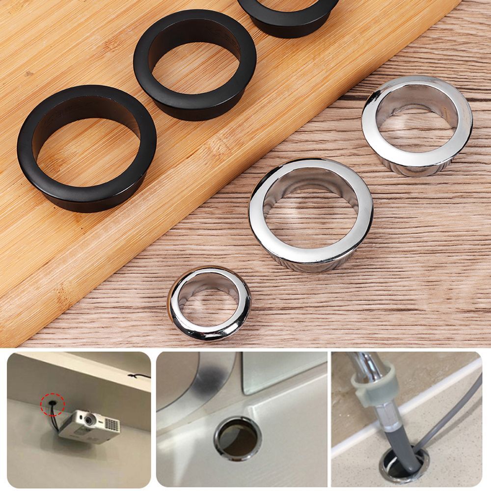 Organizer Wire Hole Cover Line Box Desk Table Cable Fastener Computer Grommet