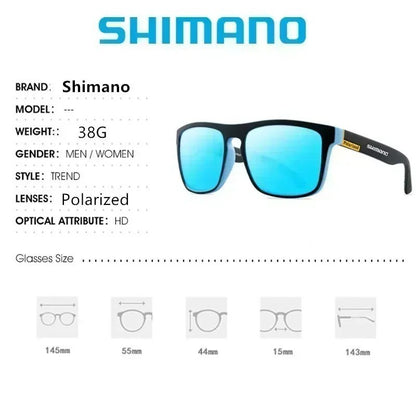Shimano Men Sunglasses UV400 Polarized Glasses Fishing Sports Driving Eyewear
