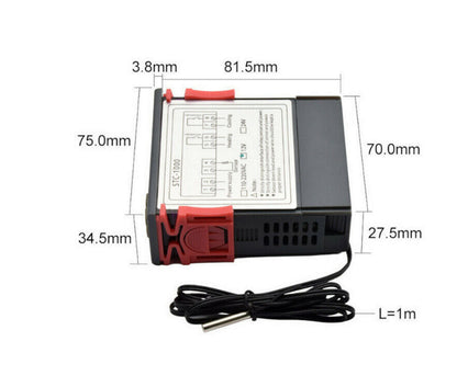 Digital Temperature Thermostat STC-1000 Controller 12V-220V Heating Cooling LCD