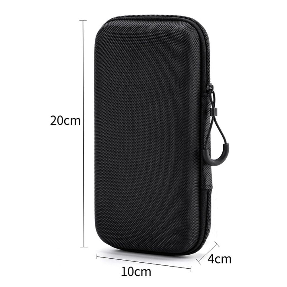 Black Zipper Earphone Case Hard Shell Pouch Carrying Bag  for Earphone