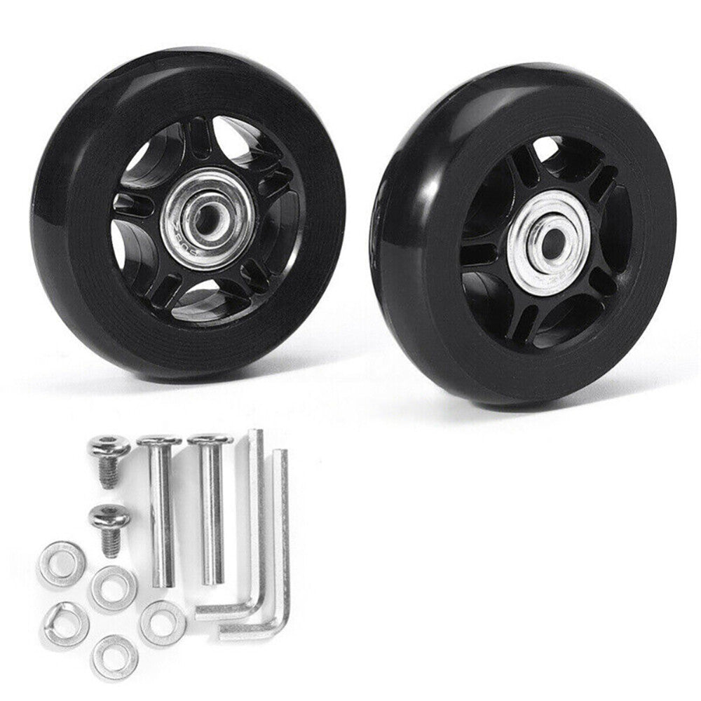 2/4PCS 60-80mm Luggage Suitcase Wheels Axles Repair Kit Replacement Low Noise AU