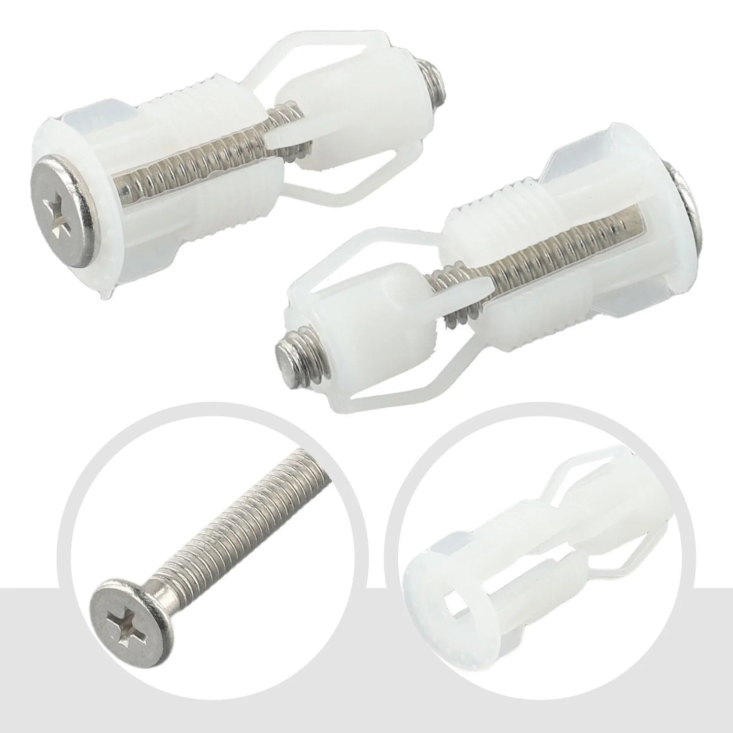 2PCS Toilet Seat Fixing Screws Nut Cover WC Blind Hole Mounting Repair Kit – Compatible with Seat