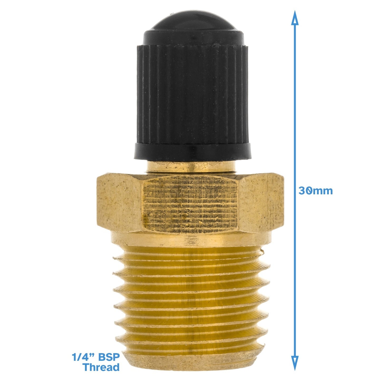 1pc 300PSI 23mm Schrader Tusck Pneumatic Valve 1/4" BSP Pressure Air Tire Wheel