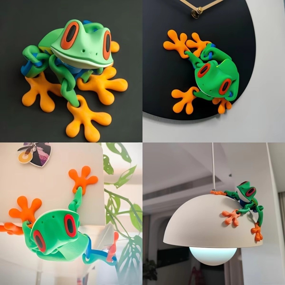 Frog Decoration 3D Printed Magnet Frog Realistic Frog Fridge Magnets