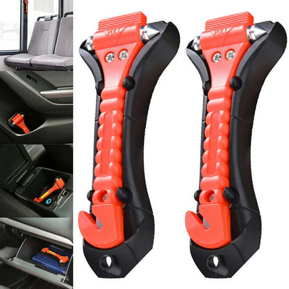 2X Car Emergency Hammer Window Glass Breaker Seat Belt Cutter Safety Escape Tool – Compatible with Seat
