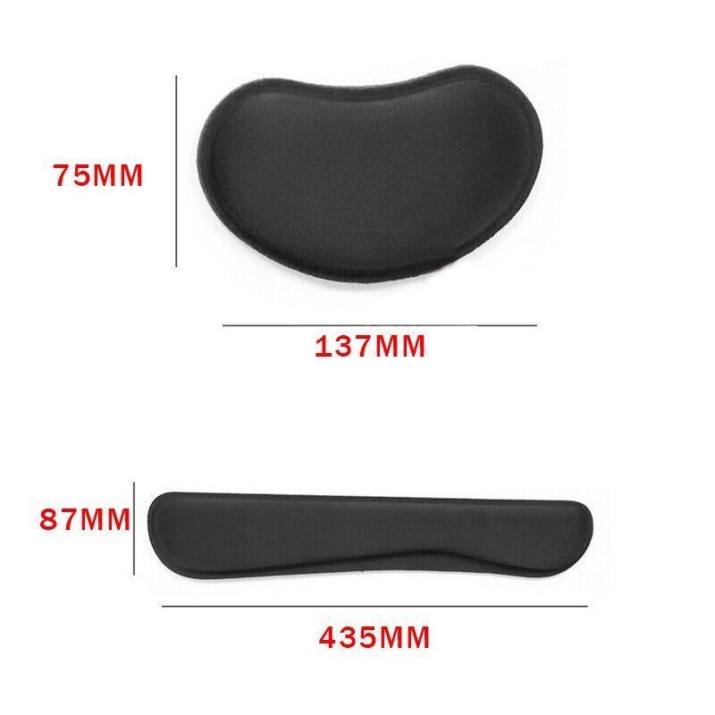 Keyboard Wrist Rest Pad and Mouse Gel Wrist Rest Support Cushion w/ Memory Foam
