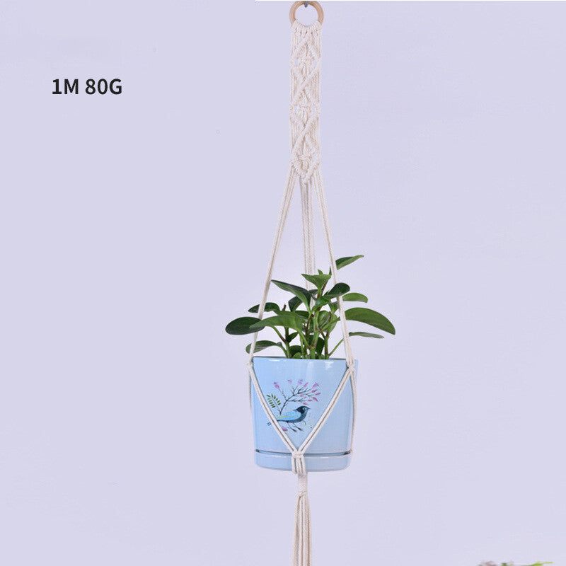 Hanging Home Decor Macrame Plant Hanger Rope Braided Basket Holder Flower Pot AU