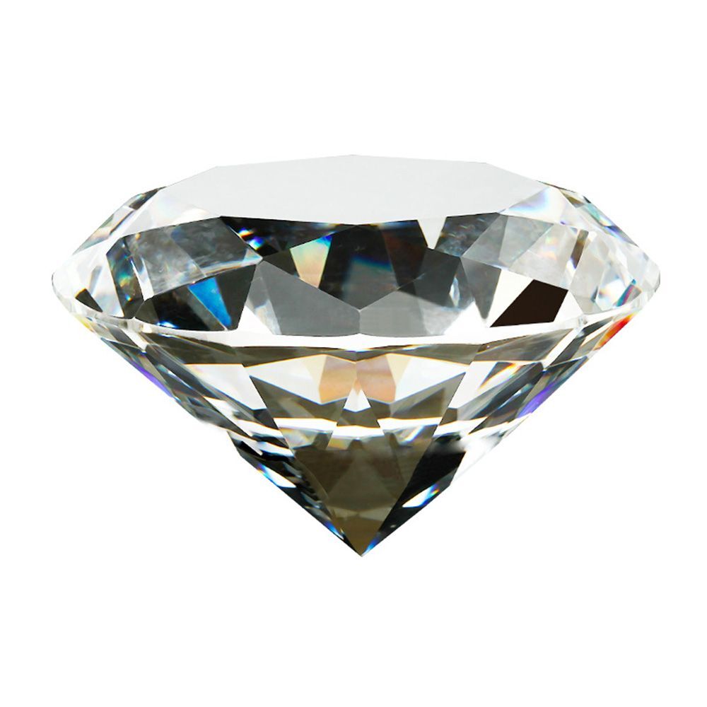 Ornaments Home Decoration Clear Glass Raw Gemstone Faceted Cut Crystal Diamond